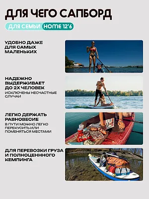 Сапборд 12'6*34"*6" HOME Green