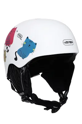Шлем LUCKYBOO - FUTURE белый-котята
